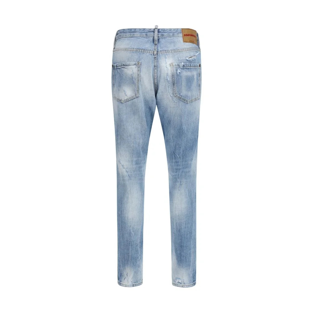 Dsquared² Blue Cotton Relaxed Fit Jeans - IT46 | S