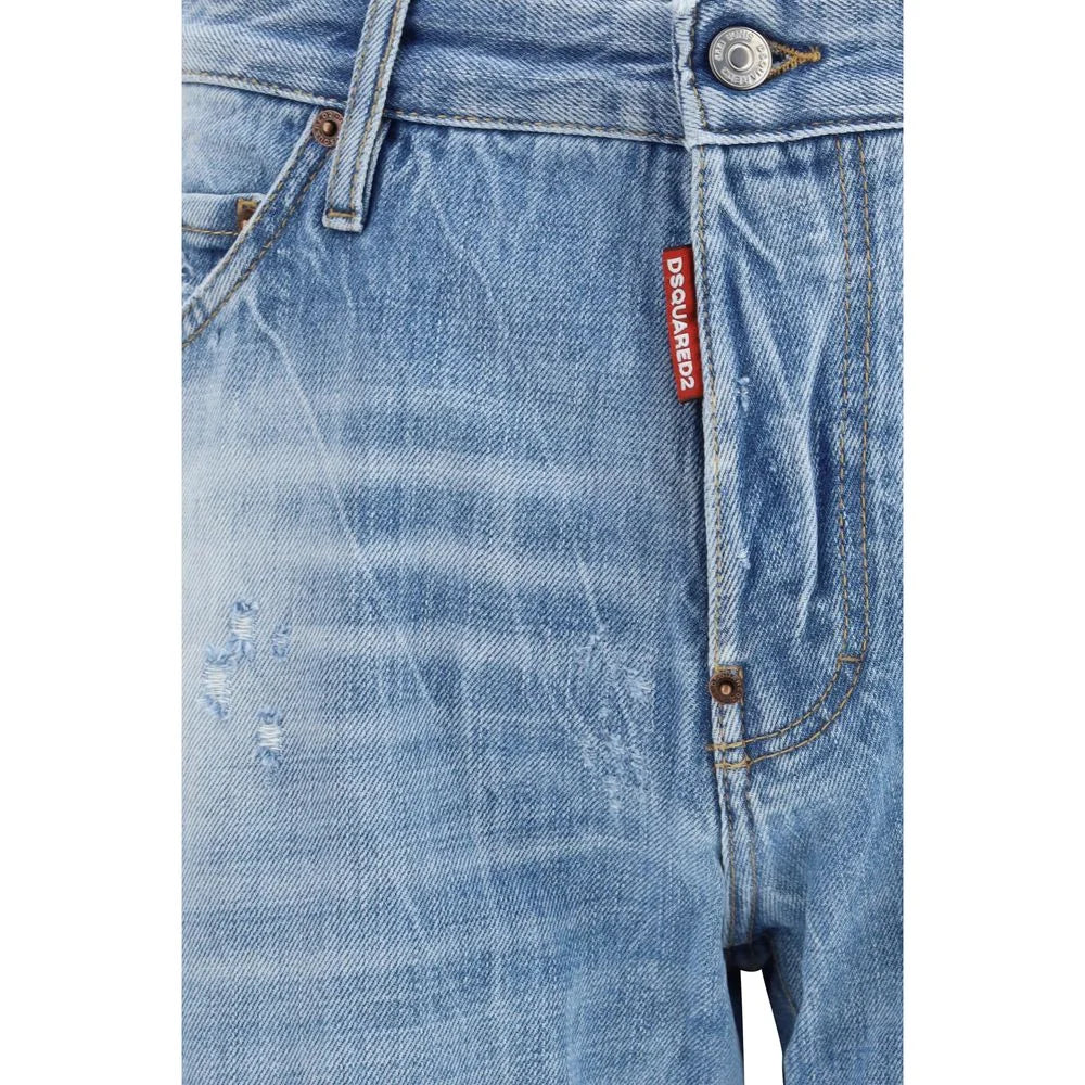 Dsquared² Blue Cotton Relaxed Fit Jeans - IT46 | S