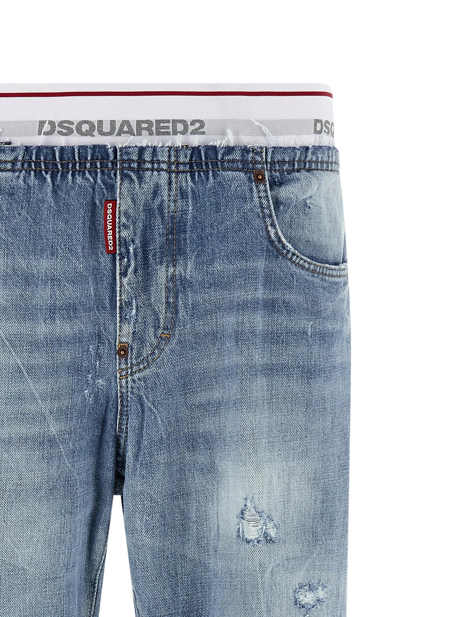 Dsquared² Blue Cotton Relaxed Fit Jeans - IT52 | XL