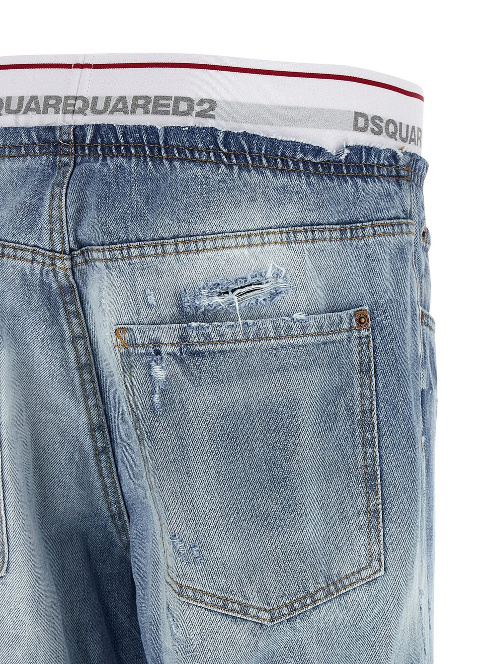 Dsquared² Blue Cotton Relaxed Fit Jeans - IT52 | XL