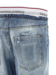 Dsquared² Blue Cotton Relaxed Fit Jeans - IT52 | XL