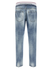 Dsquared² Blue Cotton Relaxed Fit Jeans - IT52 | XL