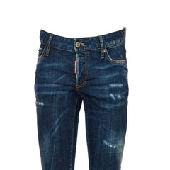 Dsquared² Blue Cotton Slim Fit Jeans