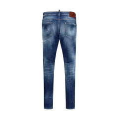 Dsquared² Blue Cotton Slim Fit Jeans - IT44 | XS