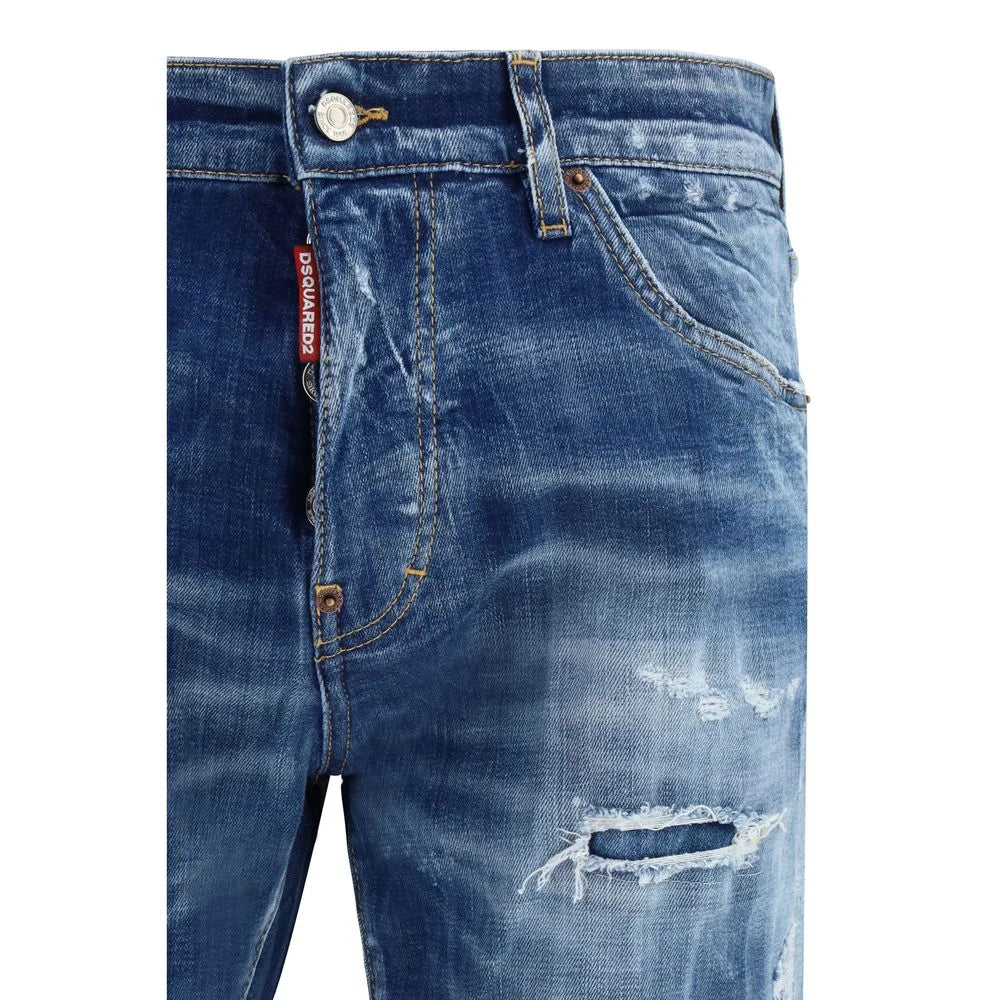 Dsquared² Blue Cotton Slim Fit Jeans - IT44 | XS