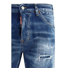 Dsquared² Blue Cotton Slim Fit Jeans - IT44 | XS
