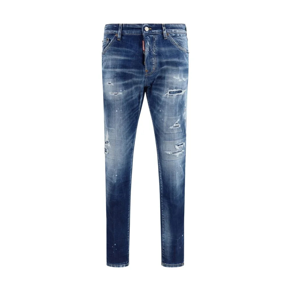 Dsquared² Blue Cotton Slim Fit Jeans - IT44 | XS