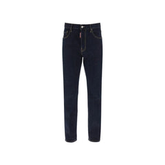 Dsquared² Blue Cotton Straight-Leg Jeans - 44