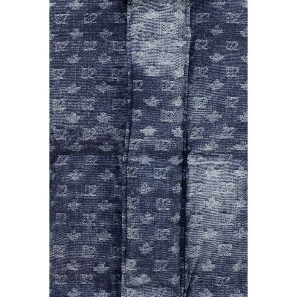 Dsquared² Blue Polyester Full-Length Jacket