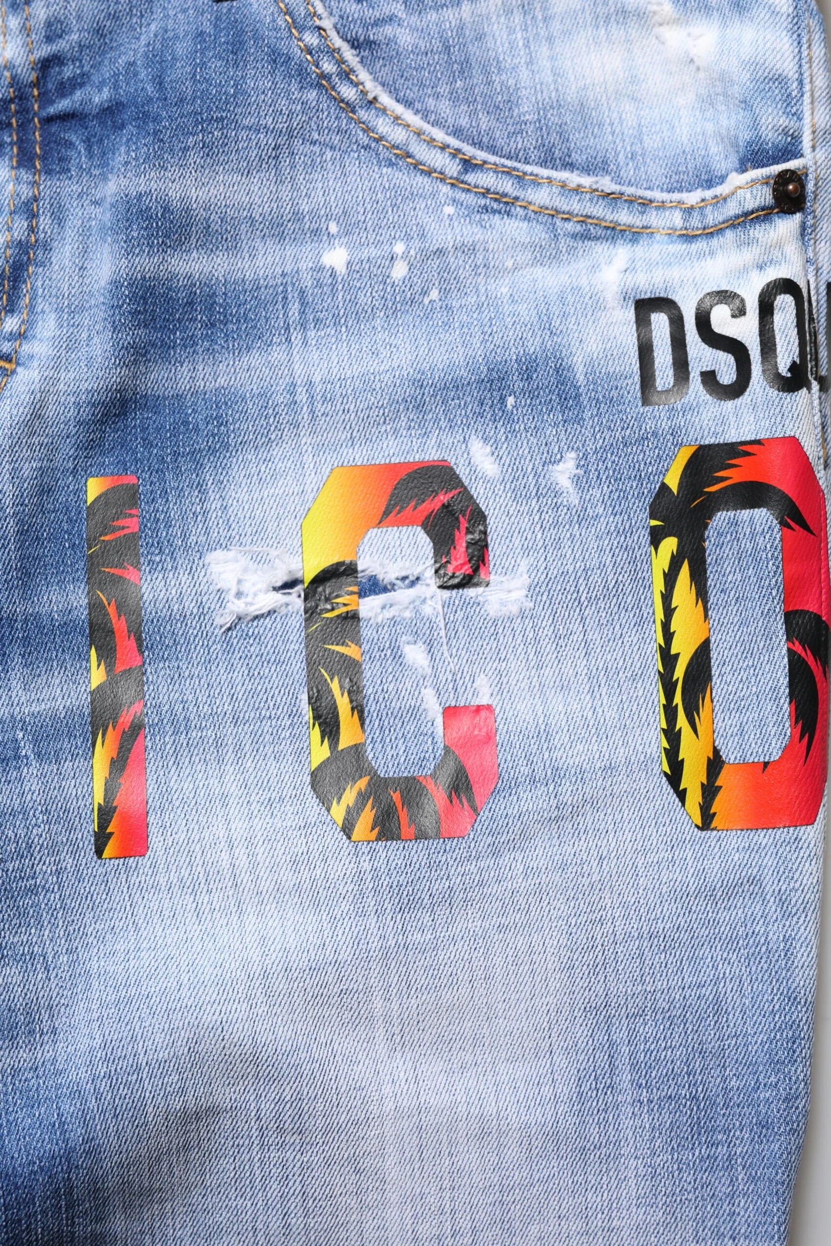 Dsquared² Blue Washed Cotton Mid Waist Skinny Denim Jeans - IT38 | XS