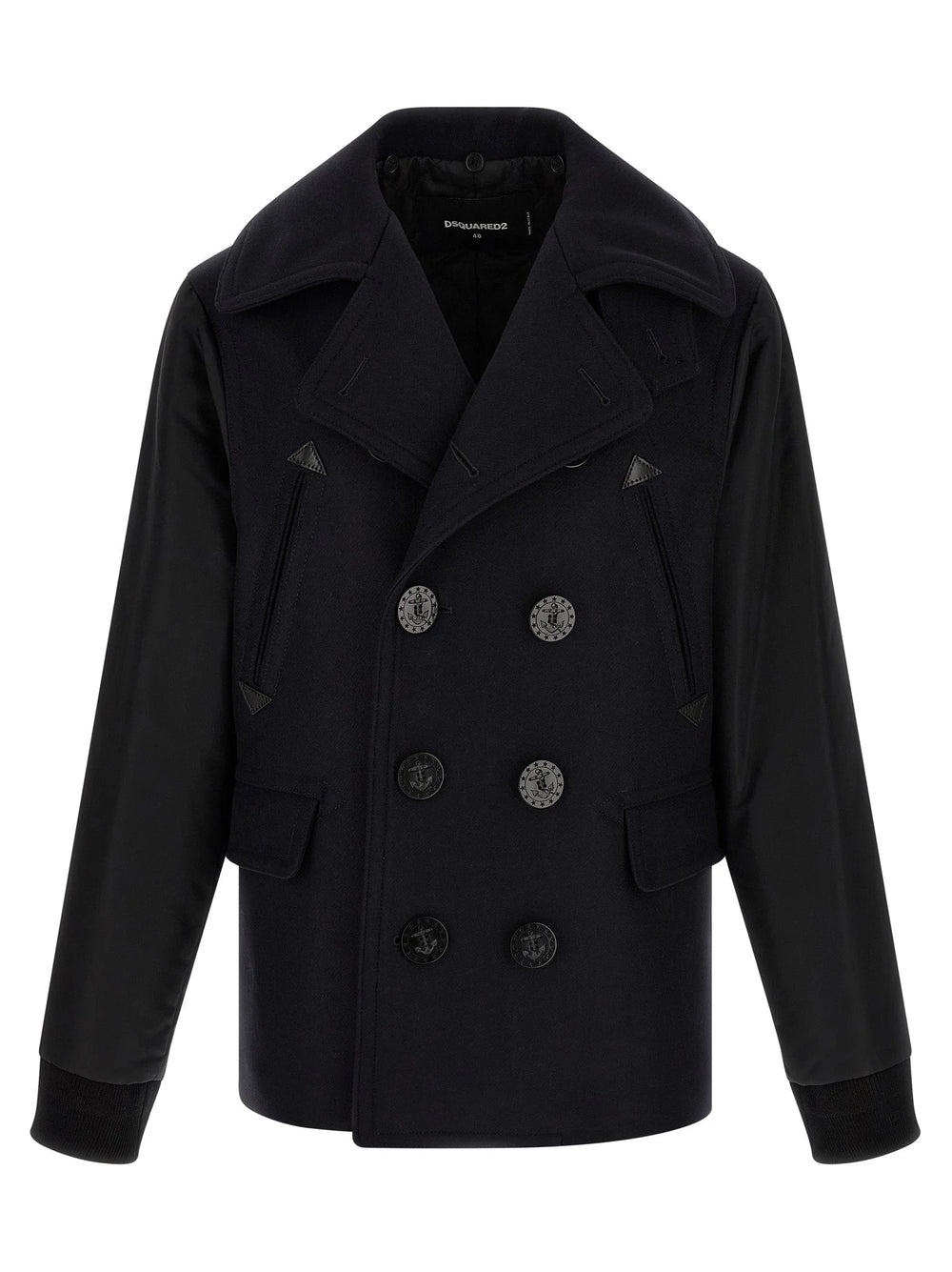 Dsquared² Blue Wool Coat