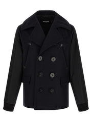 Dsquared² Blue Wool Coat