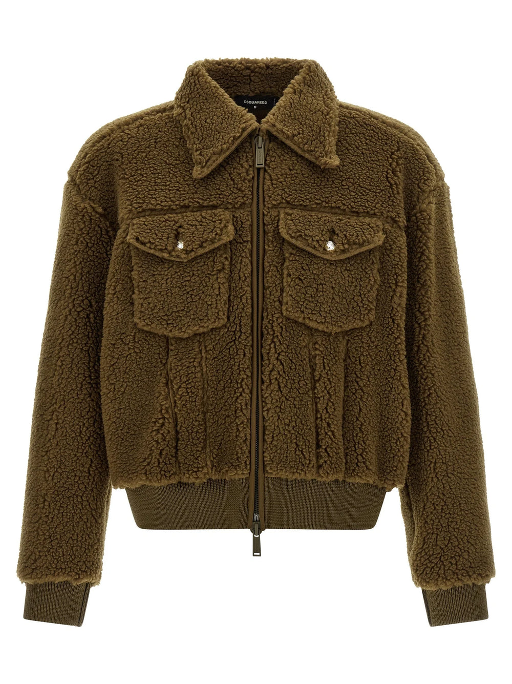 Dsquared² Brown Polyester Full-Length Jacket