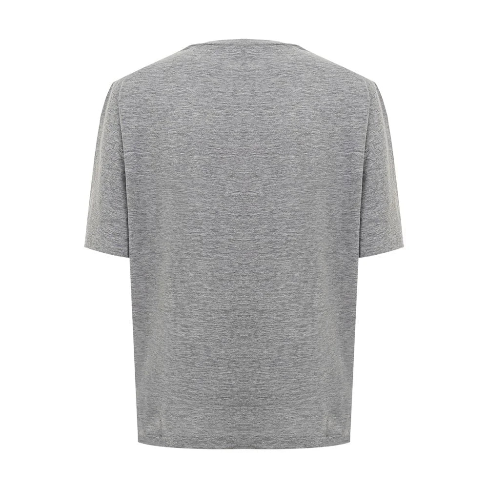 Dsquared² Chic Gray Cotton Tee for the Modern Woman - S - T-Shirts