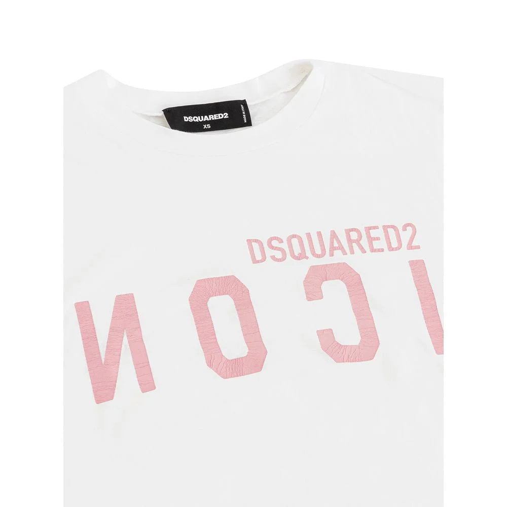 Dsquared² Elegant Cotton White Tee for Stylish Women - XS - T-Shirts