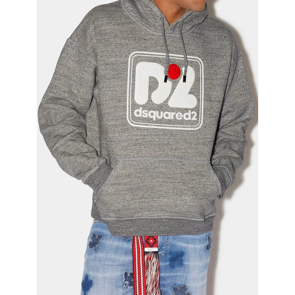 Dsquared² Gray Cotton Hoody - Hoodies