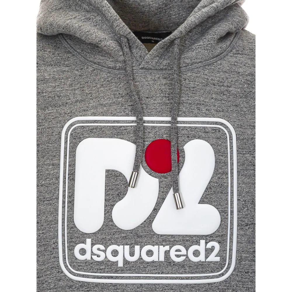 Dsquared² Gray Cotton Hoody - Hoodies
