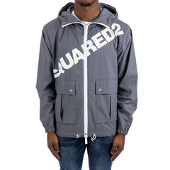 Dsquared² Gray Cotton Shell Jacket