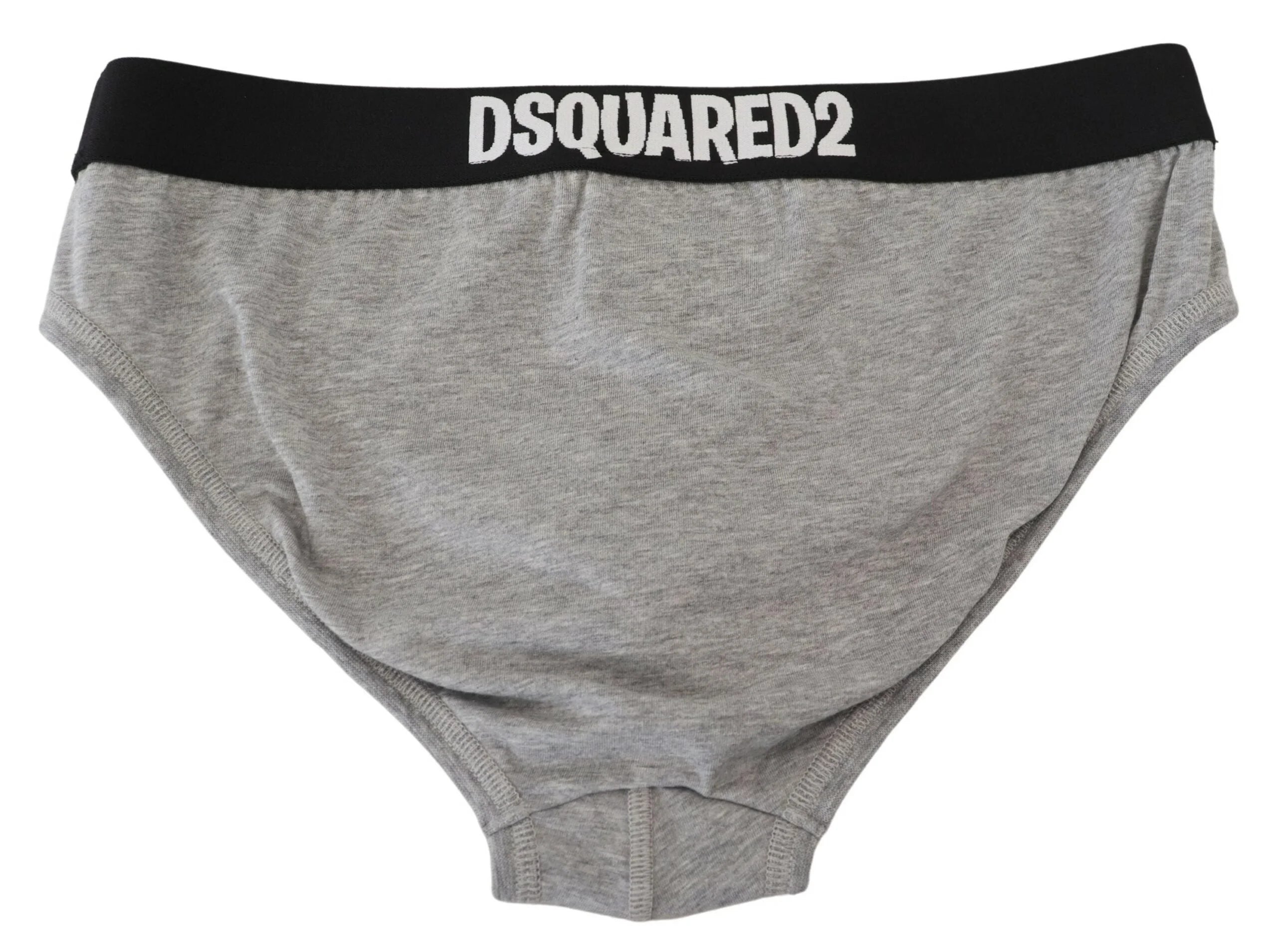 Dsquared² Gray DSURF Logo Cotton Stretch Men Brief Underwear - IT5 | M - Briefs