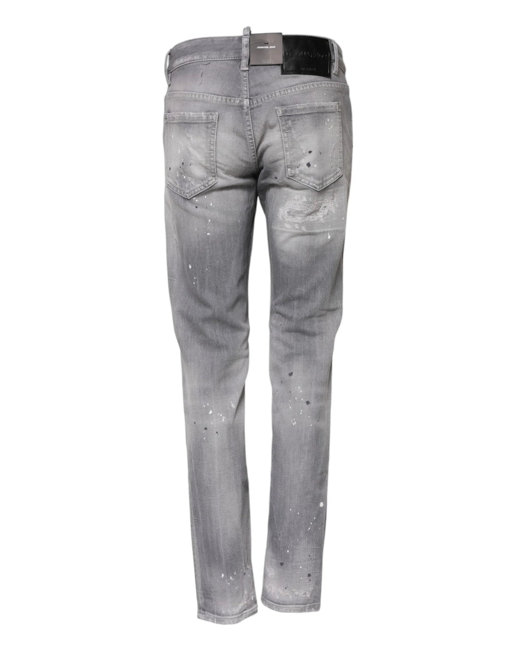 Dsquared² Gray Washed Mid Waist Tapered Denim Jeans - IT38 | XS - Jeans