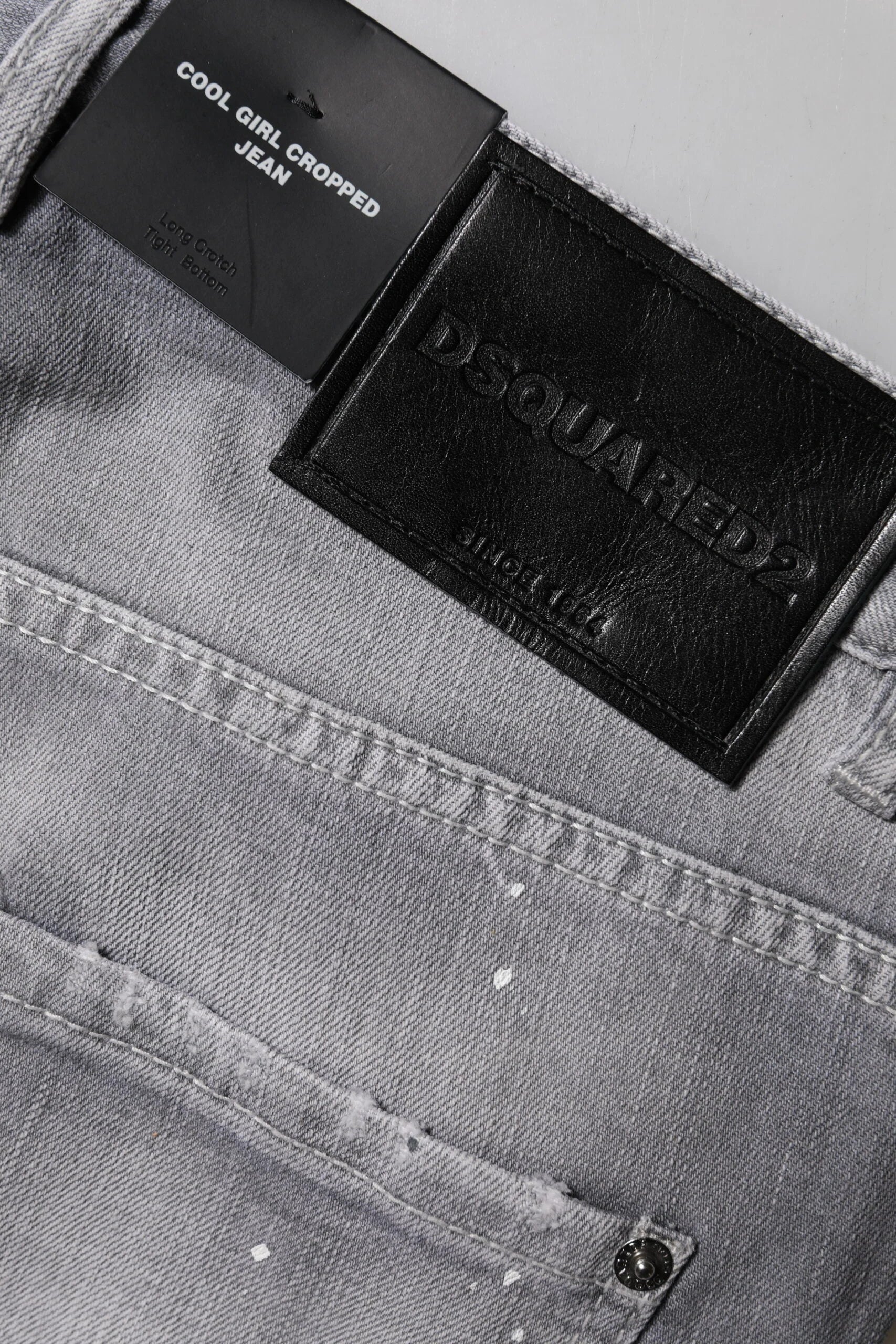 Dsquared² Gray Washed Mid Waist Tapered Jeans - IT38 | XS