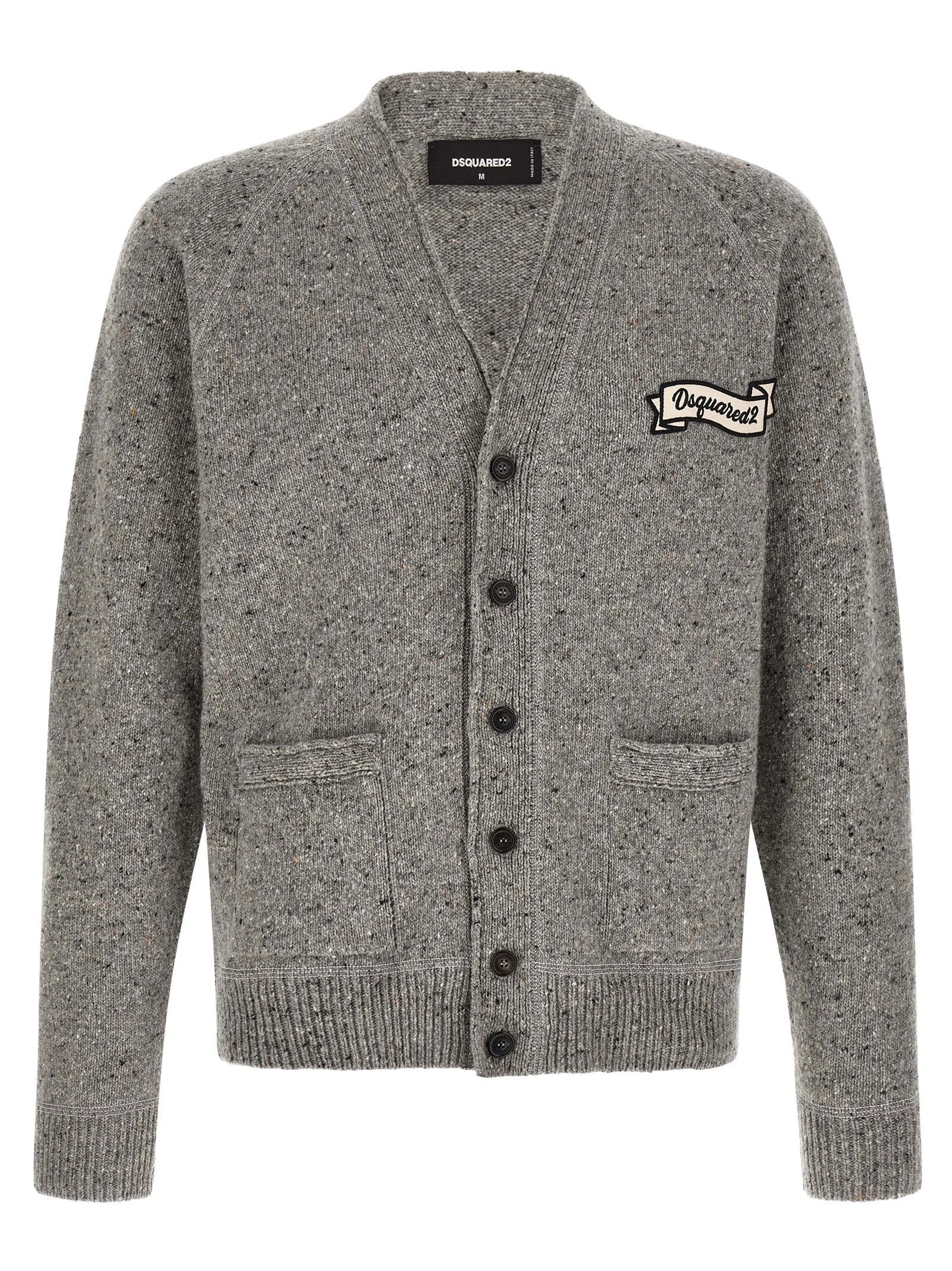 Dsquared² Gray Wool Cardigan