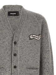 Dsquared² Gray Wool Cardigan