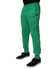 Dsquared² Green Cotton Elastic Waist Men Casual Pants - XS - Joggers