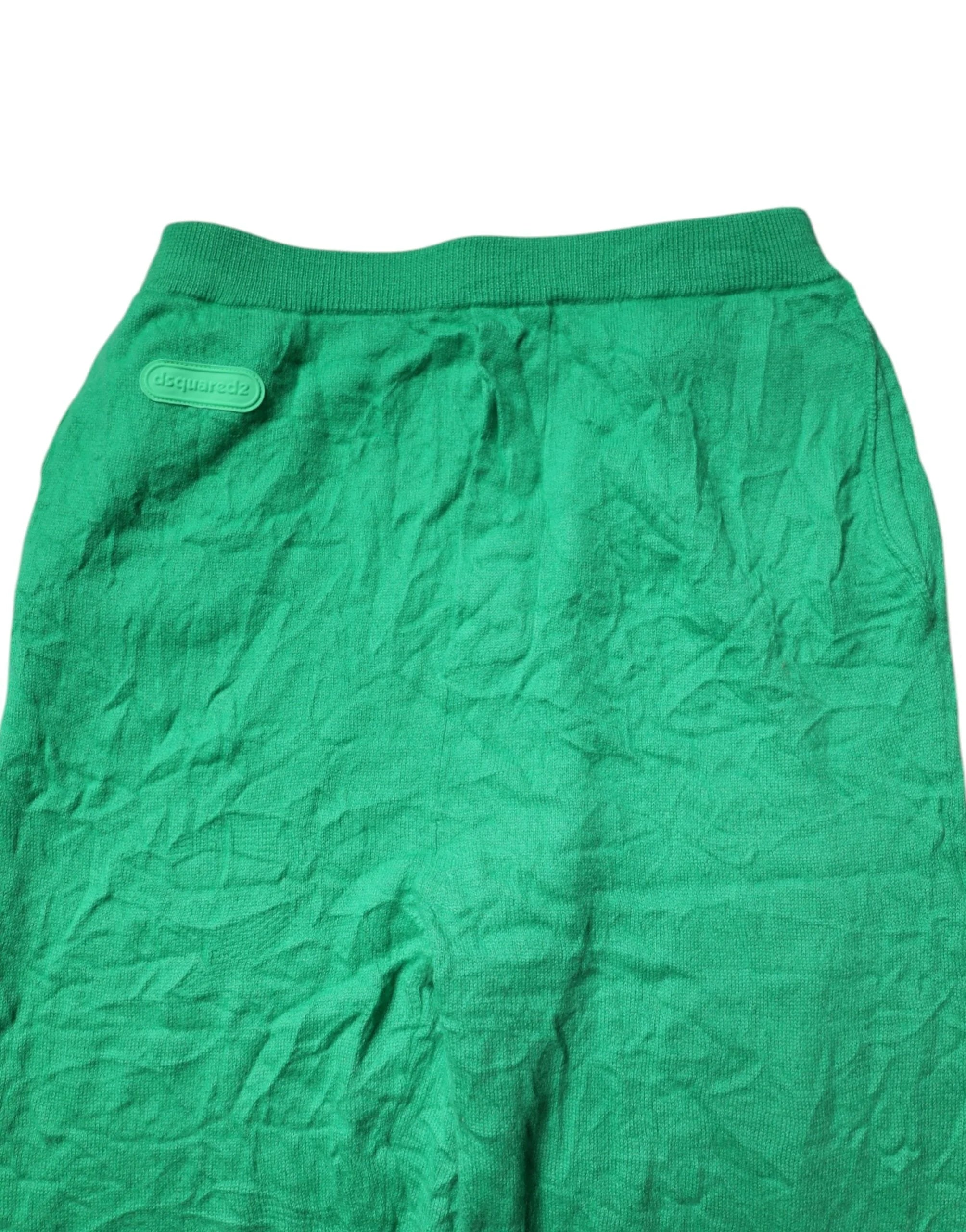 Dsquared² Green Cotton Elastic Waist Men Casual Pants - XS - Joggers