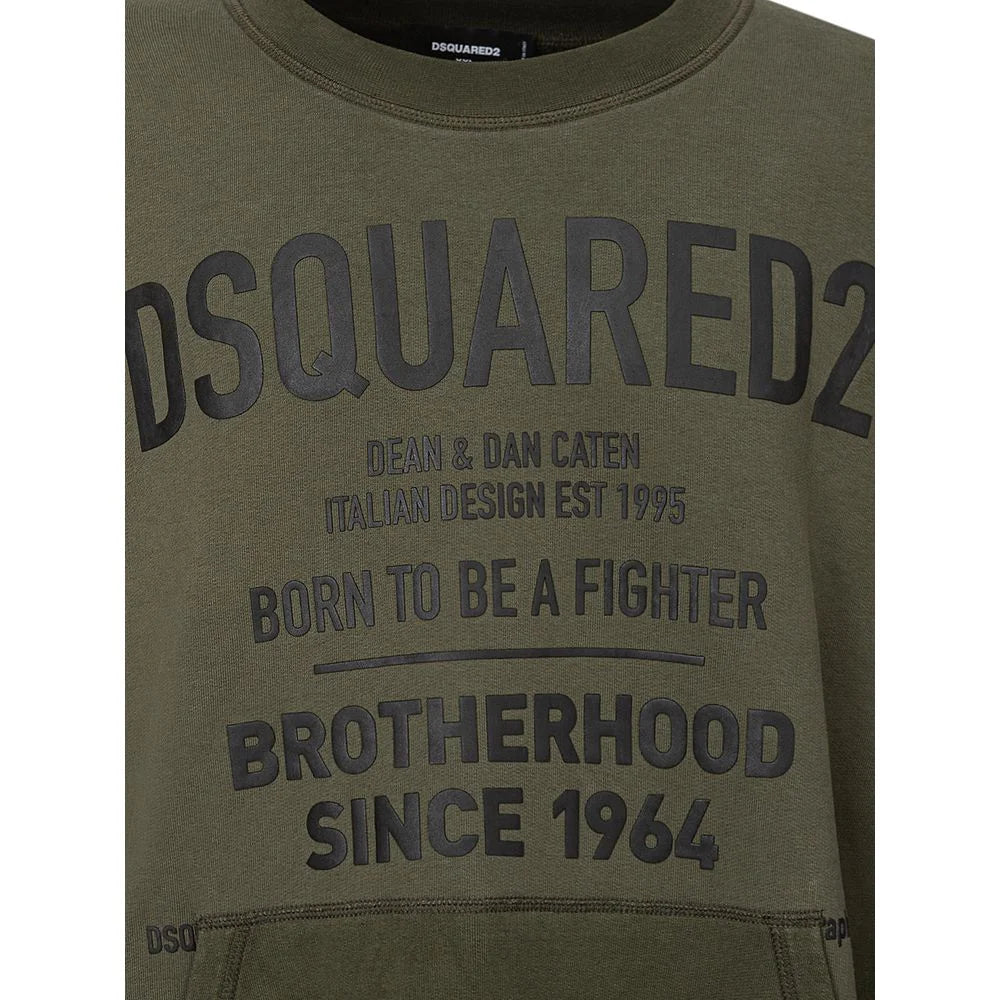 Dsquared² Green Cotton Hoody - XXL - Sweatshirts