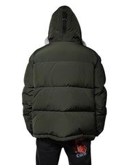 Dsquared² Green Hooded Long Sleeves Fur Shearling Jacket - IT56 | XXL - Parkas