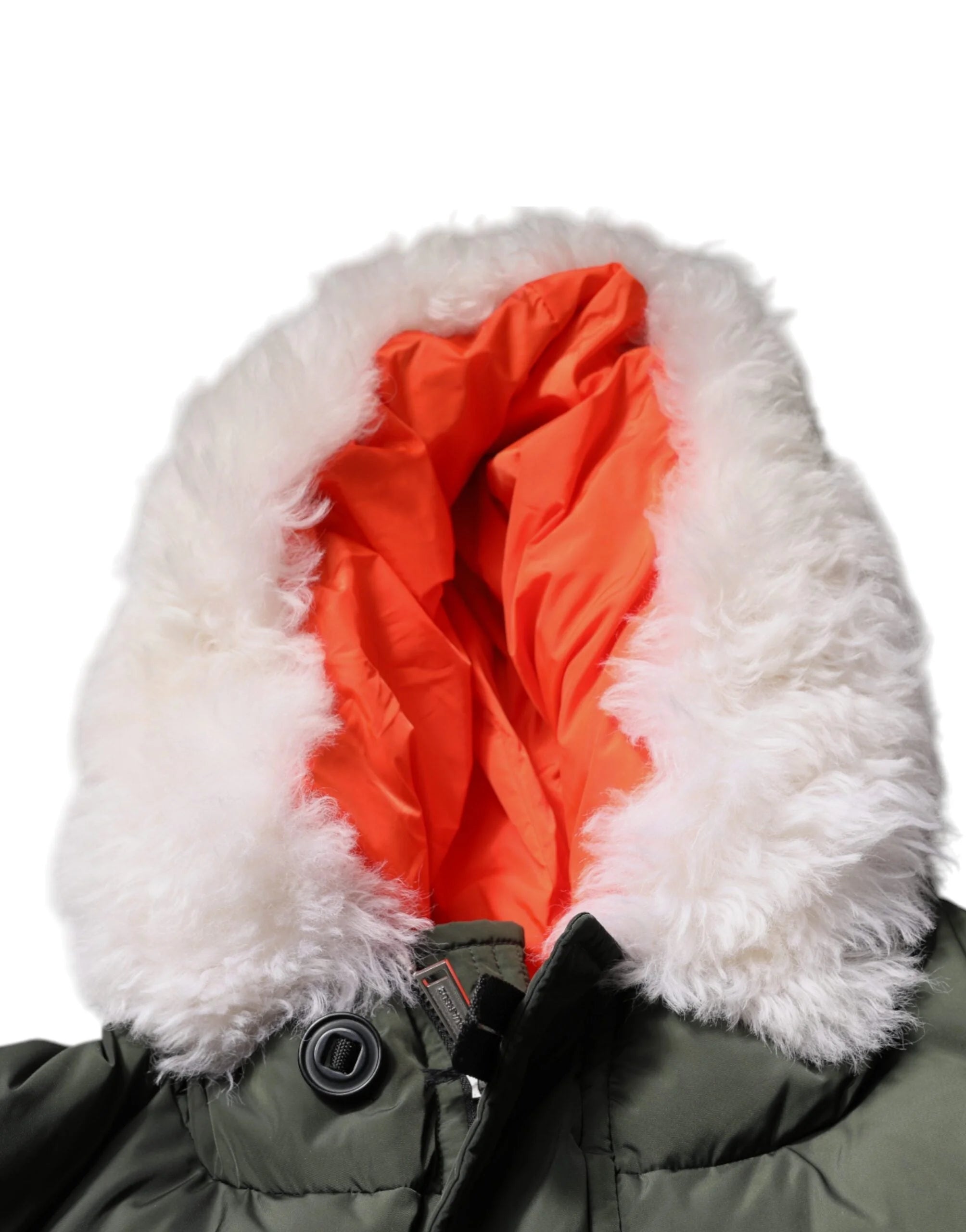 Dsquared² Green Hooded Long Sleeves Fur Shearling Jacket - IT56 | XXL - Parkas