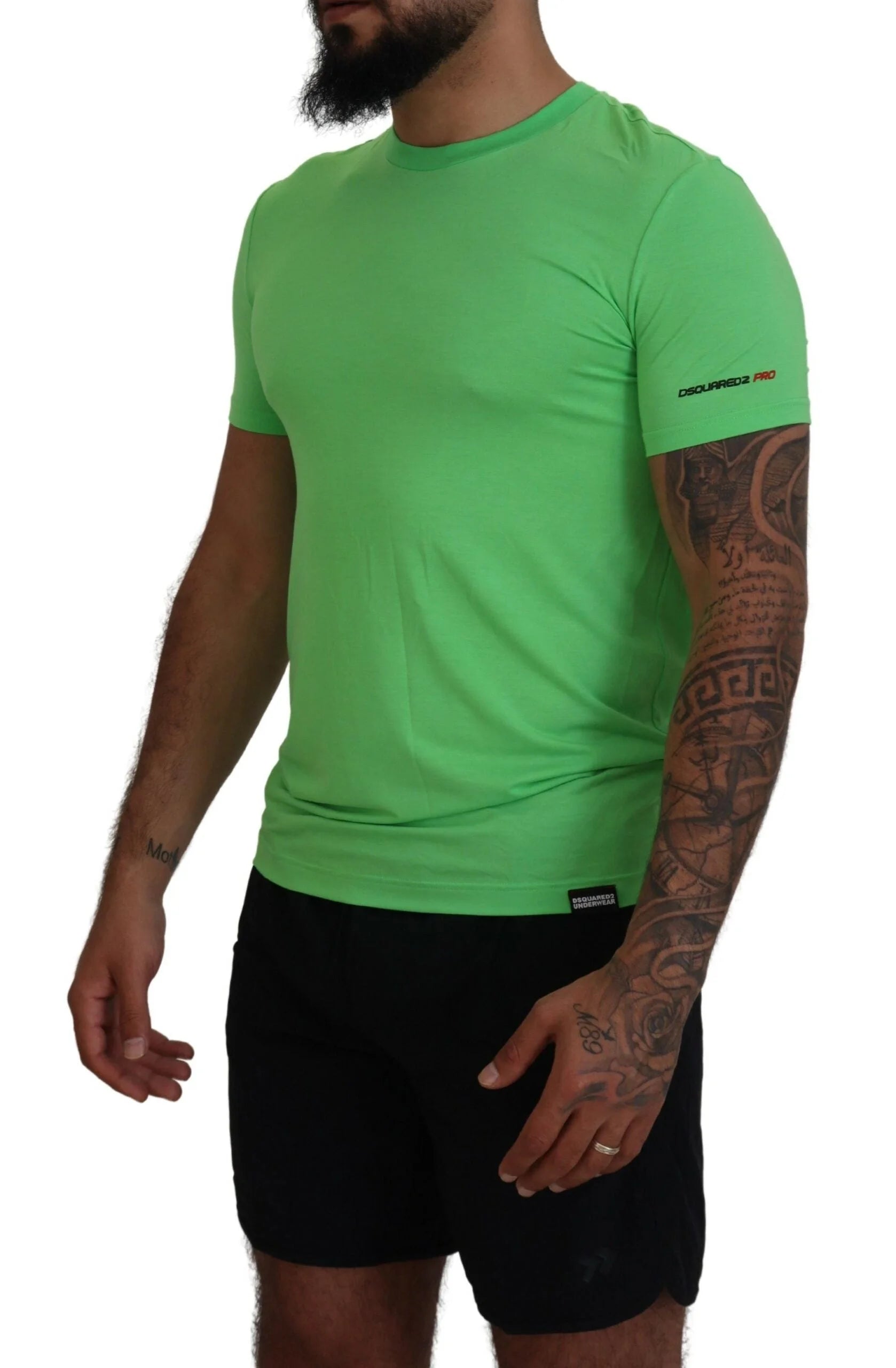 Dsquared² Green Modal Short Sleeves Crewneck T-shirt - IT48 | M - T-Shirts