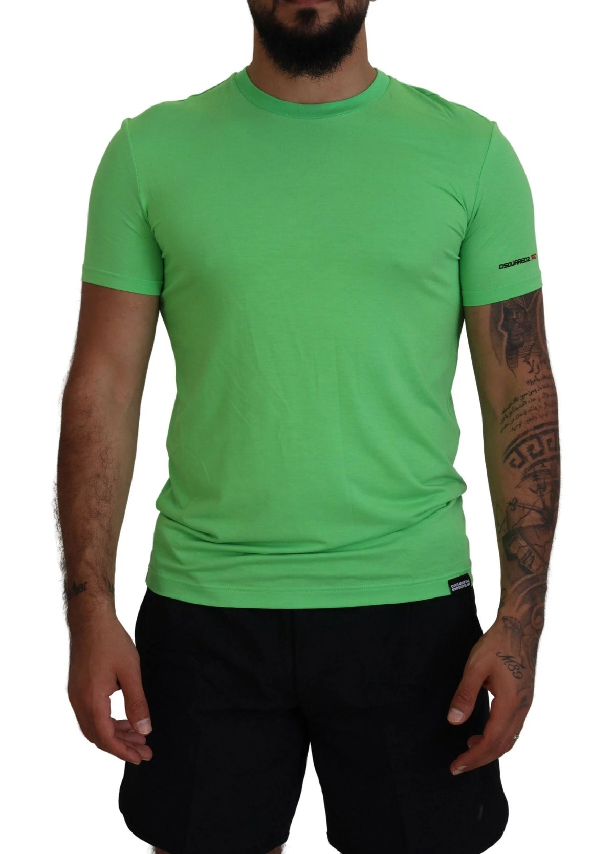 Dsquared² Green Modal Short Sleeves Crewneck T-shirt - IT48 | M - T-Shirts