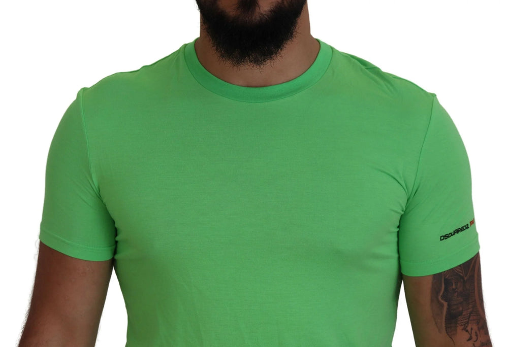 Dsquared² Green Modal Short Sleeves Crewneck T-shirt - IT48 | M - T-Shirts