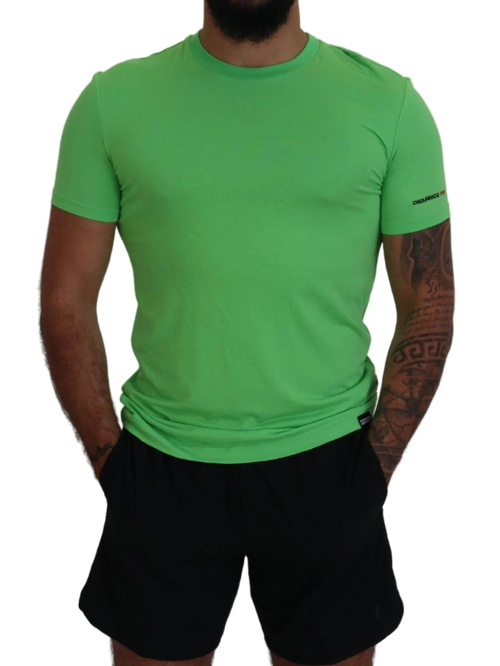 Dsquared² Green Modal Short Sleeves Crewneck T-shirt - IT48 | M - T-Shirts