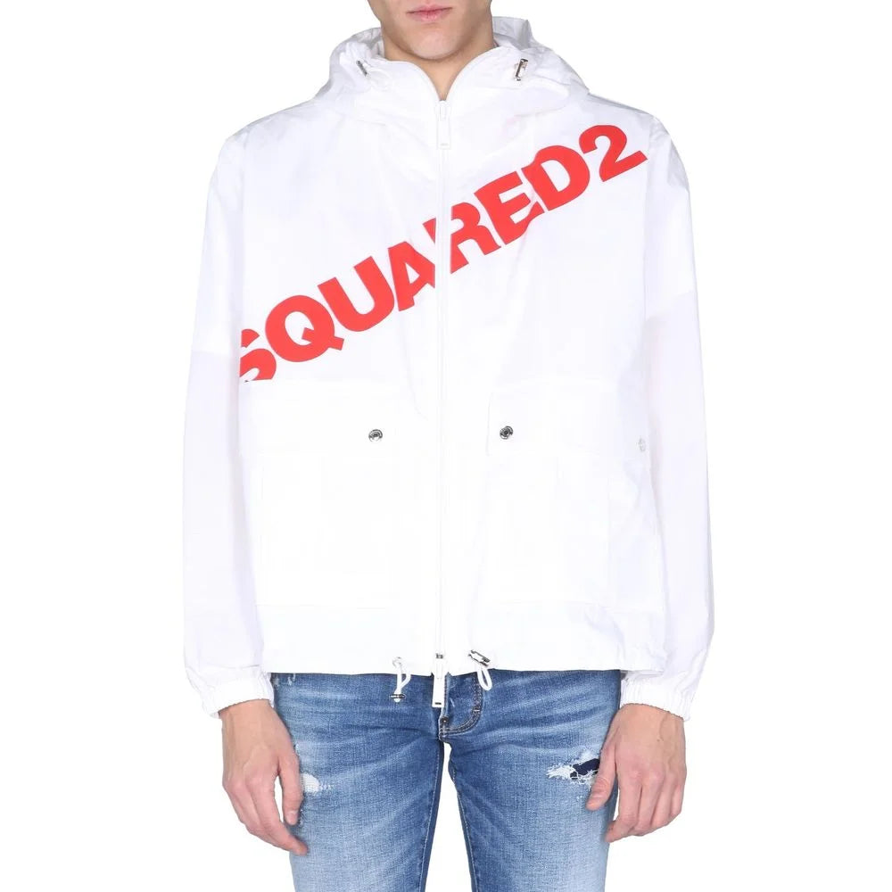 Dsquared² Logo Hooded Windbreaker - Windbreakers