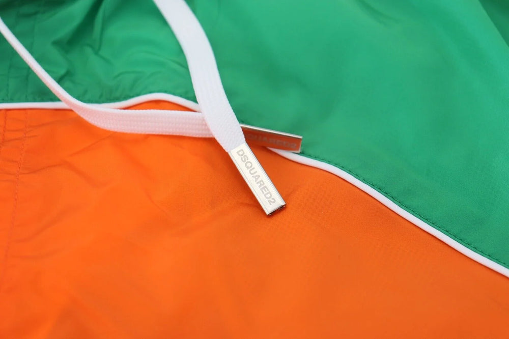 Dsquared² Multicolor Logo Print Men Beachwear Swimwear Short - IT48 | M - Boardshorts