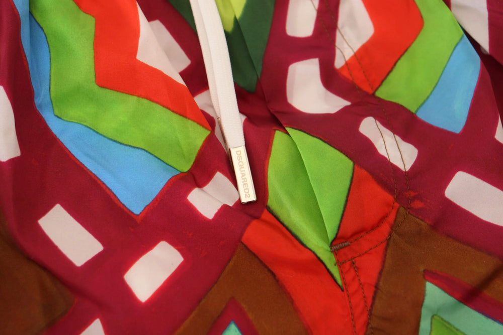 Dsquared² Multicolor Printed Men Beachwear Shorts Swimwear - IT48 | M - Swim Boxers