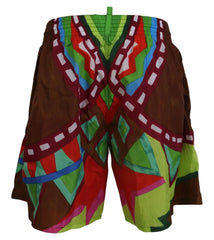 Dsquared² Multicolor Printed Men Beachwear Swimwear Short - IT48 | L - Boardshorts