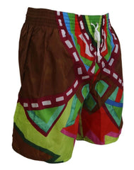 Dsquared² Multicolor Printed Men Beachwear Swimwear Short - IT48 | L - Boardshorts