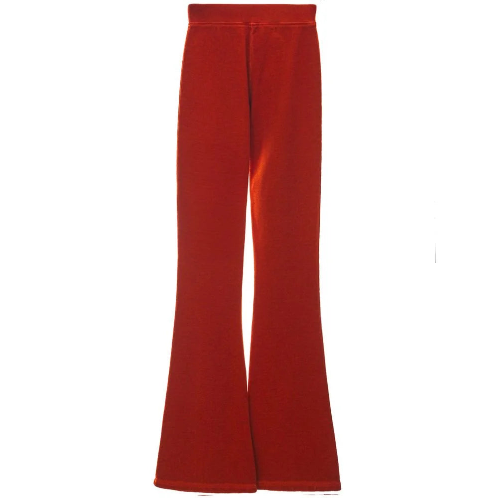 Dsquared² Red Cotton Flared Pant - Sweatpants