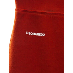 Dsquared² Red Cotton Flared Pant - Sweatpants