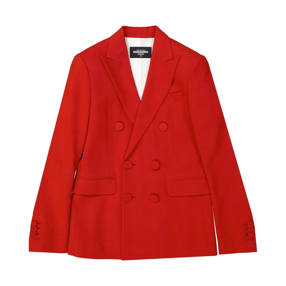 Dsquared² Red Viscose Coat - 38