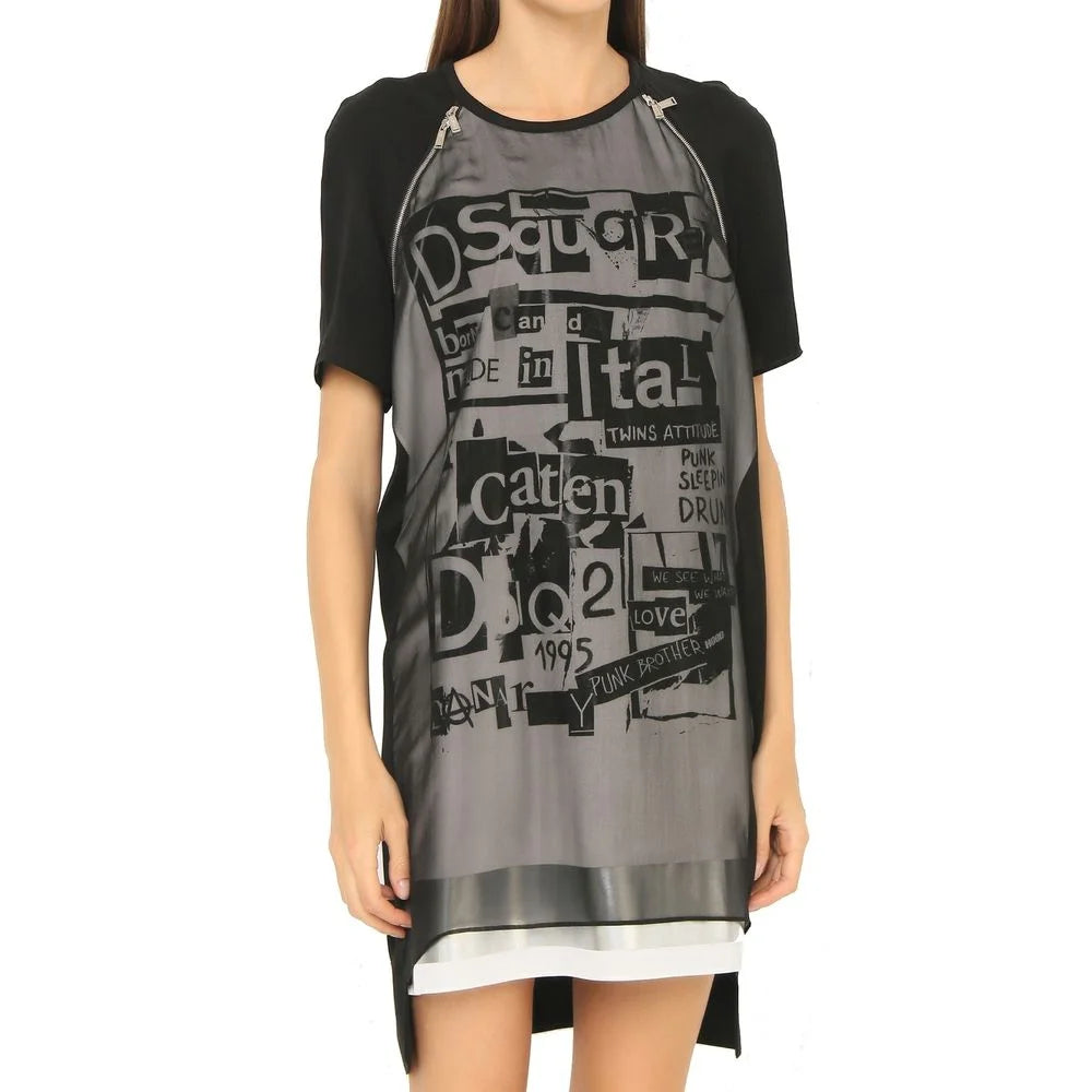 Dsquared² Silk Printed Mini Dress - 40
