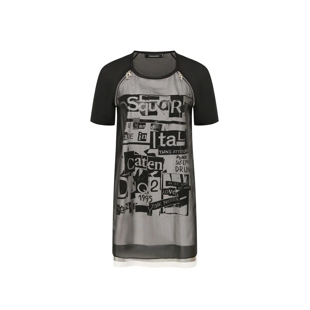 Dsquared² Silk Printed Mini Dress - 40