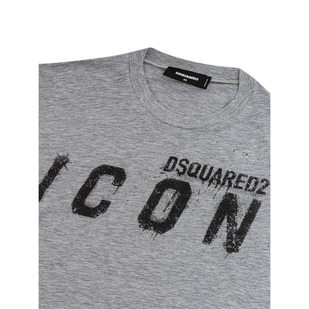 Dsquared² Sleek Gray Cotton Tee for Stylish Men - XS - T-Shirts