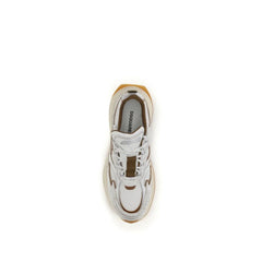 Dsquared² Witte Kalfsleren Bos Taurus Atletische Sneakers - Sneakers