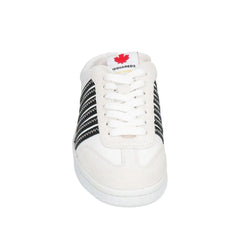 Dsquared² White Calfskin Low Top Sneakers - EU35/US5