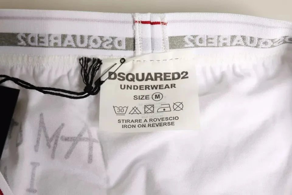 Dsquared² White Cotton Stretch Women Mid Waist Panty Underwear - IT3 | M - Briefs